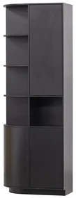 Čierna modulárna knižnica z borovicového dreva 78x210 cm Finca – WOOOD