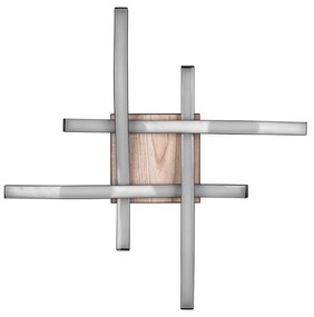 Čierno-hnedé LED stropné svietidlo 46x46 cm Route – Trio