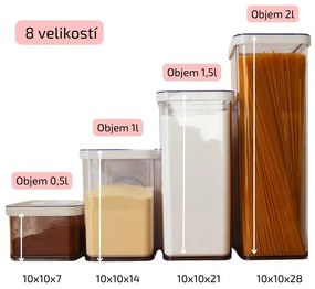Dóza na potraviny 0,5l Rotho Loft - MINI, biela