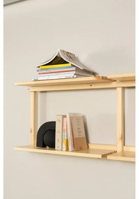 Nástenná knižnica z borovicového dreva v prírodnej farbe 192x47,5 cm Groove – Karup Design