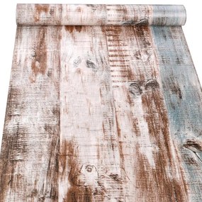 Samolepiace tapety 45 cm x 10 m IMPOL TRADE 9314 drevo rustik s modrou patinou Samolepiace tapety
