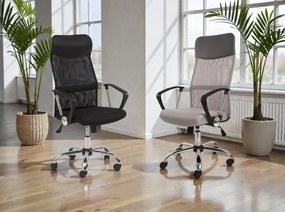 Set kancelárskych stoličiek 1+1 / čierna + sivá