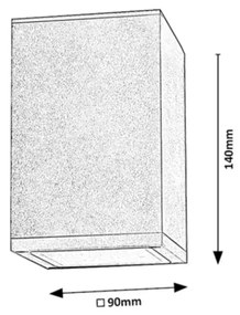 Rabalux 7820 - Vonkajšie bodové svietidlo ZOMBOR 1xGU10/35W/230V štvorcový IP54