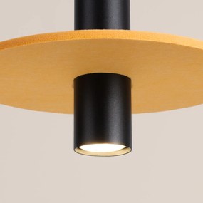 Závesné svietidlo Pelta 1, 1x čierne kovové tienidlo, y