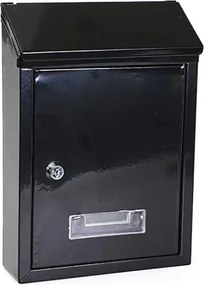 LEAN Poštová schránka, pozinkovaná oceľ 26,5x18,5x6,5cm - čierna