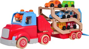 Ramiz Drevený karavan + autá