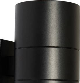 Moderné vonkajšie nástenné svietidlo čierne 2-žiarovkové AR111 IP44 - Duo