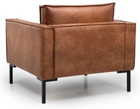 Hnedé kreslo z imitácie kože Rate - Scandic