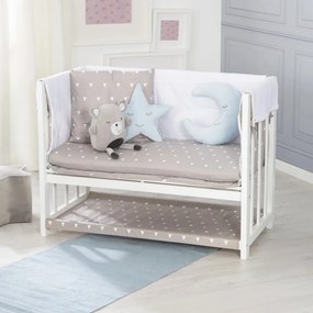 Biela kolíska s úložným priestorom a baldachýnom 90x45 cm Indibär – Roba