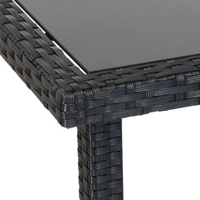 Záhradná zostava Solano - 8 miest, čierna