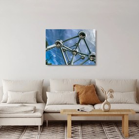 Sklenený obraz - atómium v Bruseli (70x50 cm)