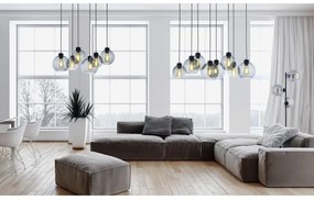 Luster na lanku CUBUS 6xE27/60W/230V čierna