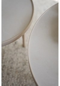 Okrúhly konferenčný stolík s keramickou doskou v prírodnej farbe 90x90 cm Marsden – Rowico