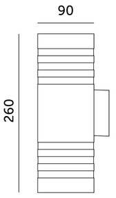 Vonkajšie nástenné svietidlo 2xGU10/35W/230V IP54 guľatý čierna