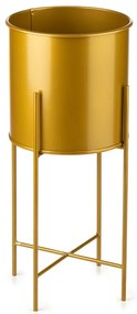 KOVOVÝ KVETINÁČ SO STOJANOM GOLDEN 55X21 CM ZLATÁ