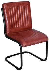 Hnedá kožená stolička Botio - 52*62*89 cm