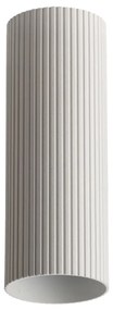 Minimalistické bodové svietidlo Lucas Ribbed Tube 40 biela
