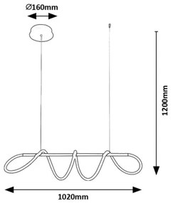 Rabalux 72269 - LED Luster na lanku MONTEMA LED/40W/230V 4000K