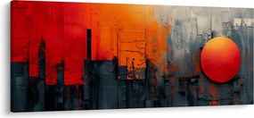 Obraz - Abstraktná maľba mesta (120x50 cm)