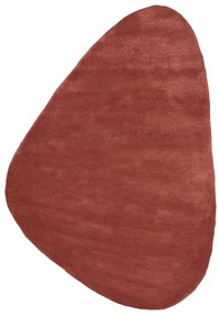 Viskózový koberec 160 x 230 cm tmavočervený TANDO Beliani