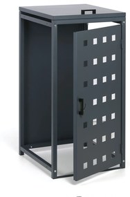 Prístrešok na popolnicu do objemu 120 l, 114 x 57 x 62,3 cm, prístavný, sivá