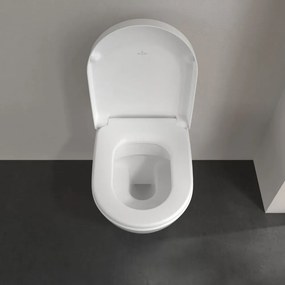 VILLEROY &amp; BOCH Subway 2.0 závesné WC s hlbokým splachovaním bez vnútorného okraja, 370 x 560 mm, Stone White, s povrchom CeramicPlus, 5614R0RW