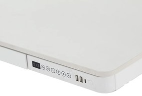 Výškovo nastaviteľný stôl OfficeTech 2, 120 x 60 cm, biela