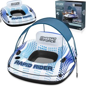 Nafukovací plavecký kruh Hydro-Force so strechou 123x123x51cm BESTWAY + sieťované dno + operadlo 43725