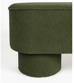 Zelená lavica z textílie buklé Marcos – White Label