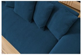 Tmavomodrá menčestrová pohovka 280 cm Voltaire – Bobochic Paris