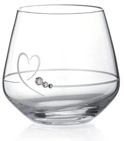 Diamante svietnik na čajovú sviečku Romance s kamienkami Swarovski 1 ks