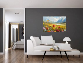 Obraz - Maľovaná krajina (90x60 cm)
