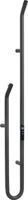Bemeta Design Elektrický sušiak uterákov AXIS, 1180 mm, tyč, 47W, nerez, čierna - 704153130