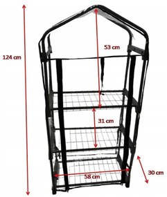 Fóliovník na balkón 30 x 58 x 124 cm