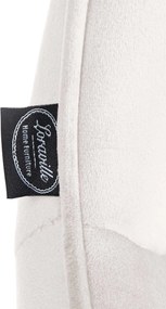 Barová stolička Vonore - zamat, čierny rám - Krémová