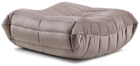 Čalouněný taburet Fugi hnědo-šedý