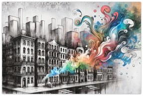 Obraz - Priemyselný život (90x60 cm)
