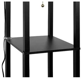 Stojacia lampa s poličkami 1xE27/60W/230V čierna/biela