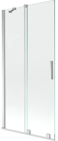 Mexen Velar, 2-krídlová posuvná vaňová zástena 90 x 150 cm, 8mm číre sklo, chrómový profil, 896-090-000-01-01