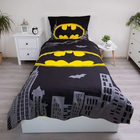 Bavlnená detská obliečka na jednolôžko 140x200 cm Batman "The Emblem" – Jerry Fabrics