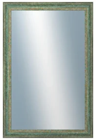 DANTIK - Zrkadlo v rámu, rozmer s rámom 40x60 cm z lišty LYON zelená (2706)