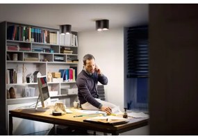 Philips - LED Stmievateľné bodové svietidlo Hue PILLAR 2xGU10/4,2W/230V + DO čierna