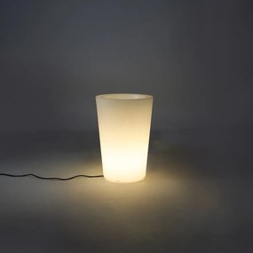 Vonkajšia stojaca lampa biela 60 cm kvetináč IP44 - Verano