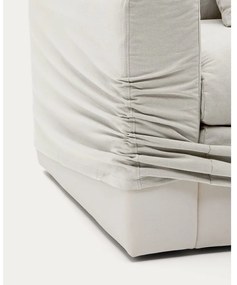 Biela ľanová pohovka 240 cm Nora – Kave Home