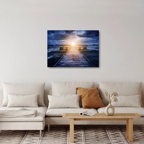 Sklenený obraz móla sa slnkom (70x50 cm)