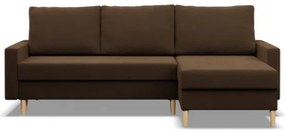 Rohová rozkladacia sedačka BLANK Comfort hnedá