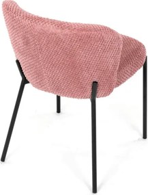 Jedálenská stolička bouclé, ružová CT-W1077 PINK2