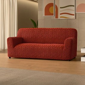 Bielastické poťahy CRISTINA medená trojkreslo (š. 170 - 220 cm)