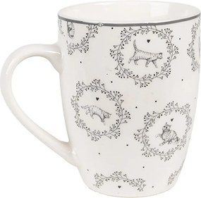 Porcelánový hrnček s mačičkami Lovely Grey Cats - 12 * 8 * 10 cm / 325 ml