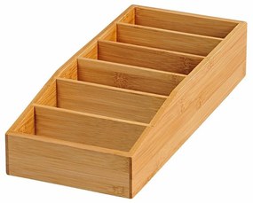 Kesper 70822 Univerzálny organizér bambus 6 priehradiek, 15 x 7 x 35 cm